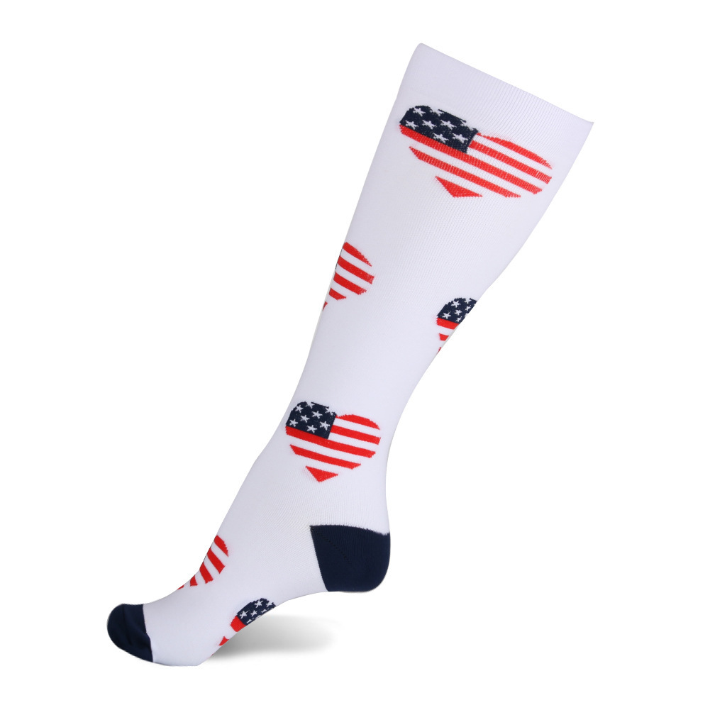 Flags Compression Sock Outdoor Cycling Marathon Running Socks Breathable Wicking Volleyball Socks